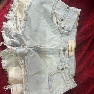 Levi's Light Blue Distressed Jean Shorts
